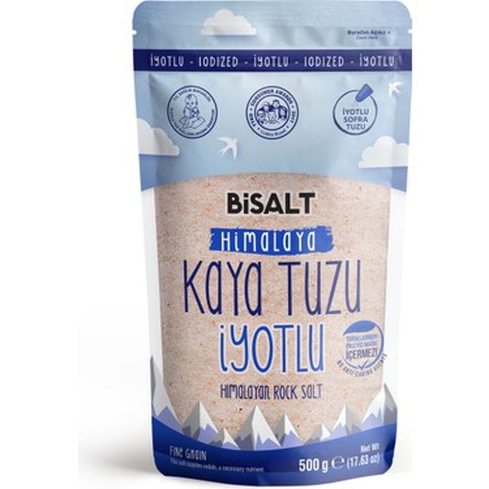 BİSALT HİMALAYA TUZU 500 GR İYOTLU İNCE